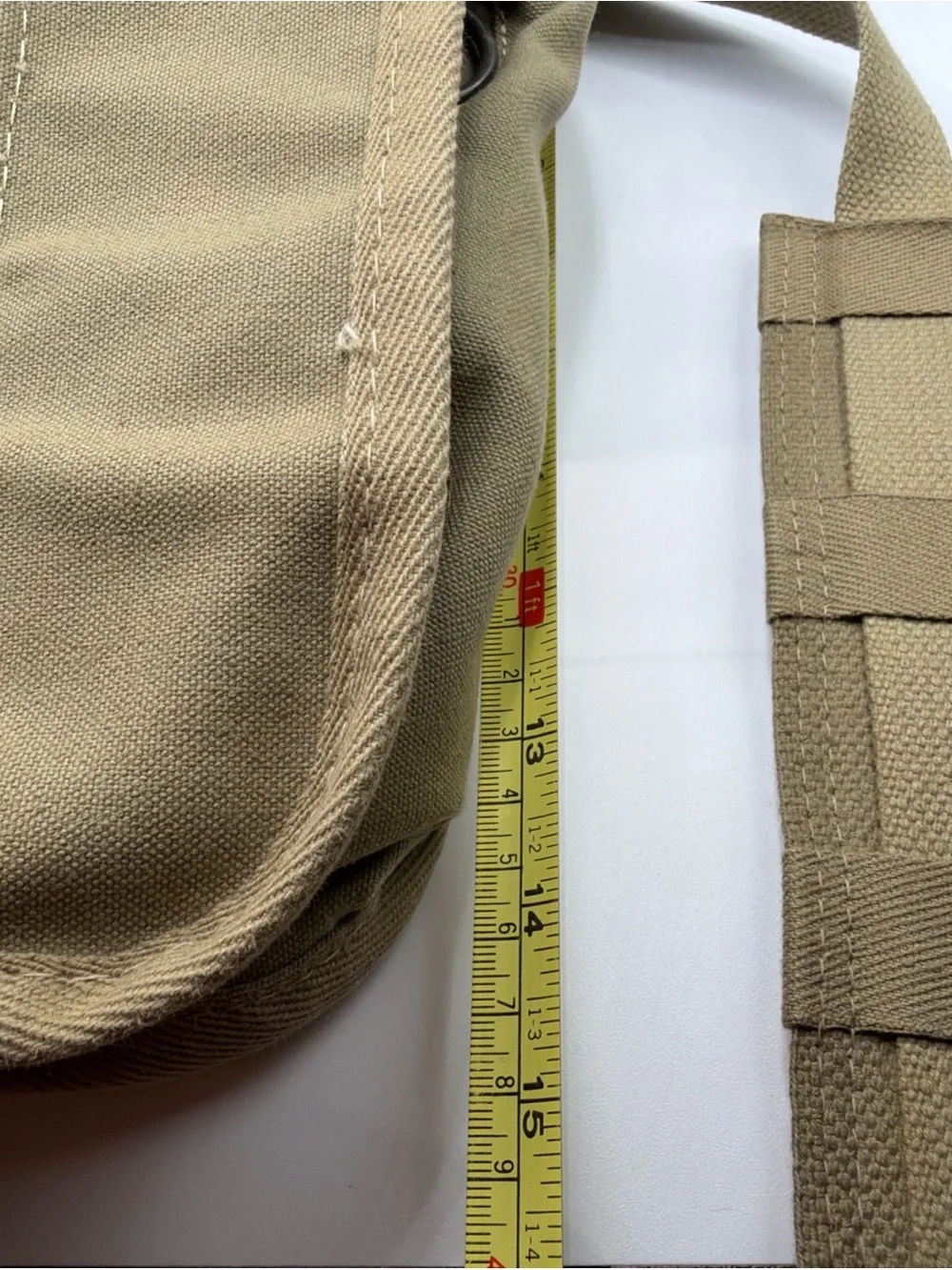 Vintage Banana Republic Khaki Cotton Israel Paratrooper Messenger Shoulder Bag